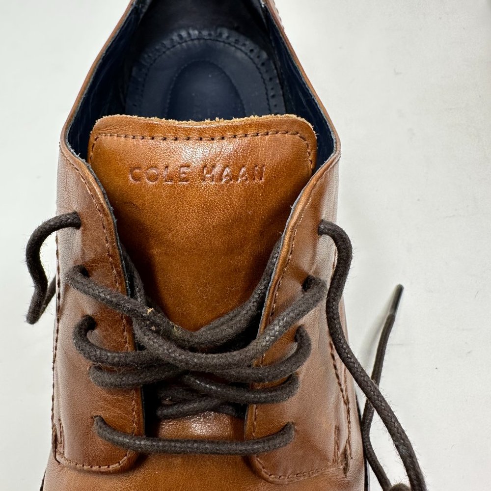 Cole Haan Oxford Grand 360 Johnson Derby Brown Leather Shoes Mens 9.5M - Picture 14 of 14